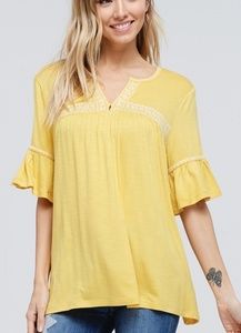 Yellow Boho top